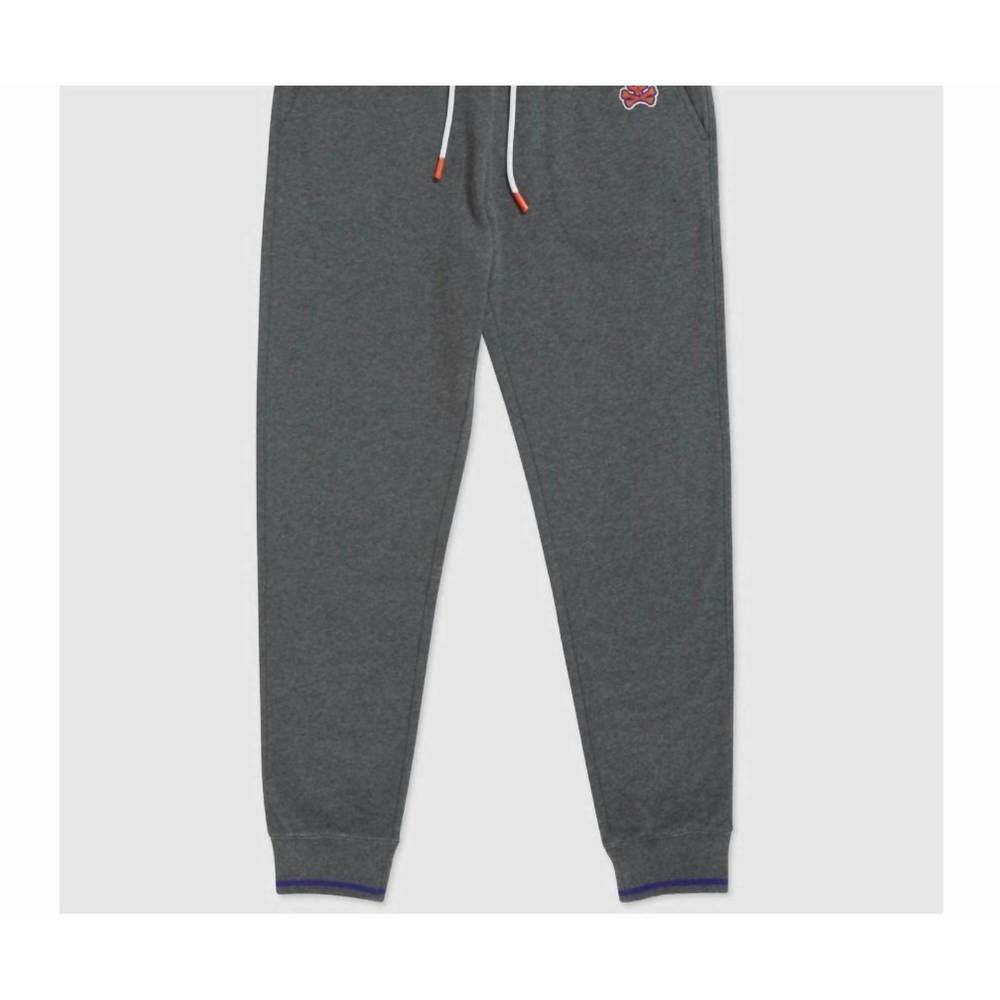 NEW PSYCHO BUNNY men's bayles chain stitch sweatpants in heather grey